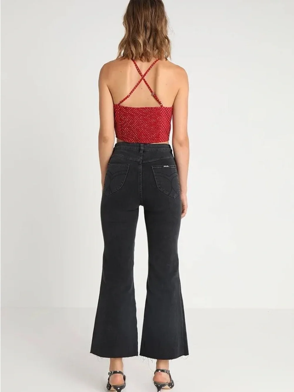 High-Waisted Black Bootcut/Flared Women’s Jeans Rolla’s